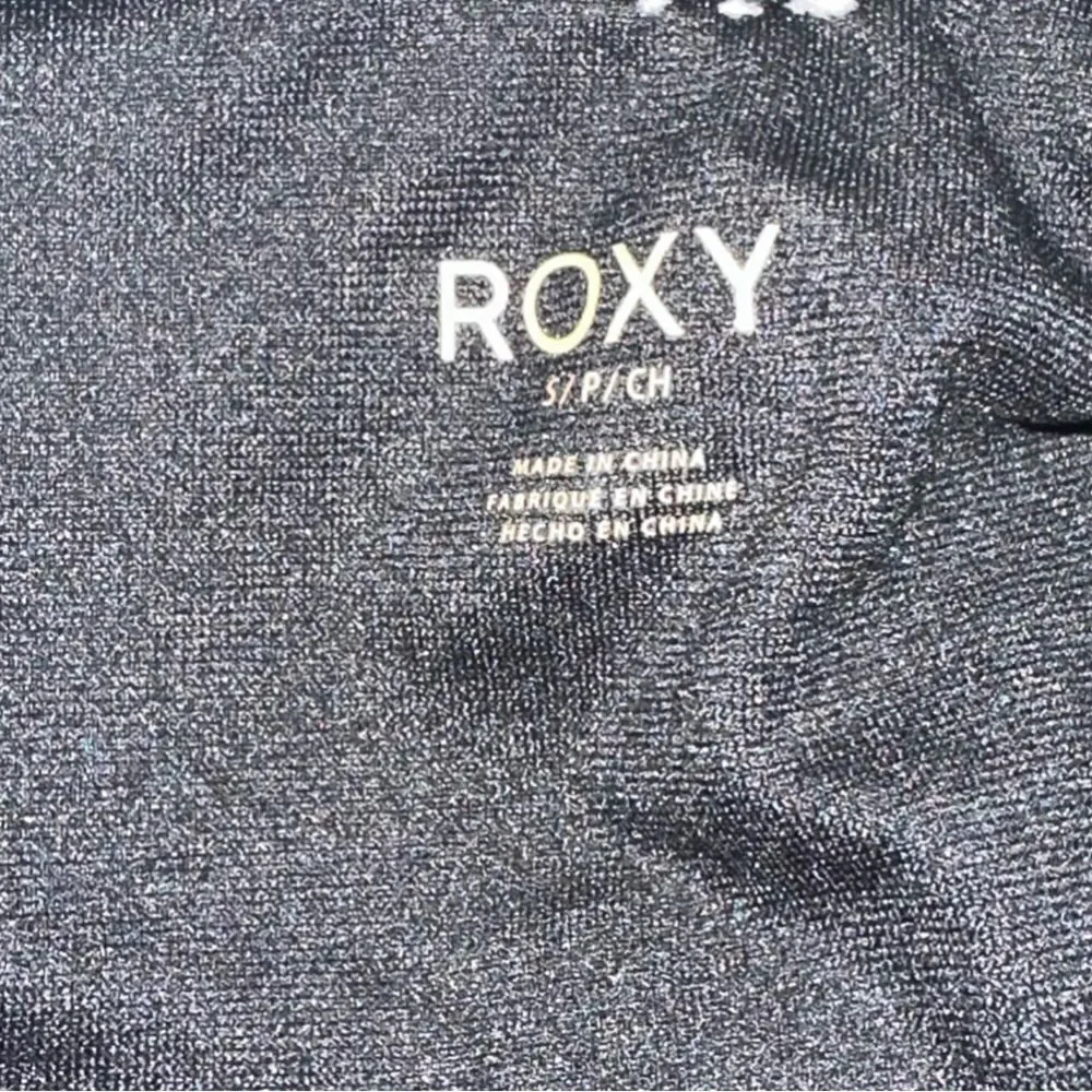 Roxy Strappy Love 1 piece halter low open back, ties in front tribal motif sz S